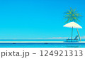 爽やかな青空と海の背景イラスト_002 124921313