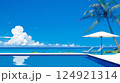 爽やかな青空と海の背景イラスト_003 124921314
