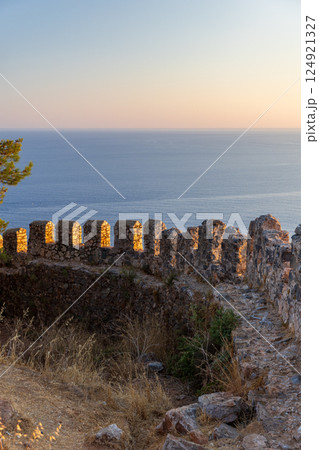 Alanya Kale fortress wall, Turkey. It was built in the 13th century 124921327