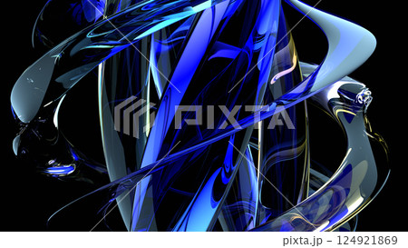 VJ クリスタル ガラス 水晶 宝石 スタイリッシュ 青 [別Verあり] 124921869