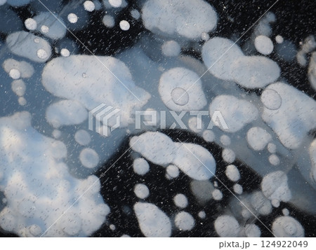 糠平湖のアイスバブル 124922049