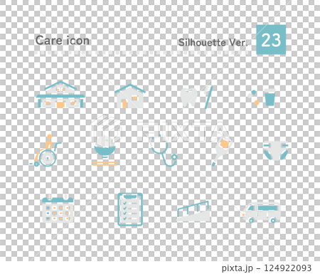 Nursing home and related icons Nursing home and related icons 124922093