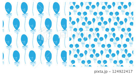 Deflated and Circle balloons on rope bow tied Seamless Pattern Sadness Thematic Background idea Set Deflated and Circle balloons on rope bow tied Seamless Pattern Sadness Thematic Background idea Set 124922417