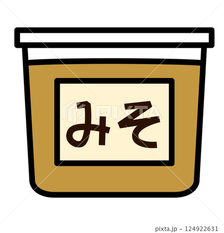 シンプルな味噌のアイコン シンプルな味噌のアイコン 124922631