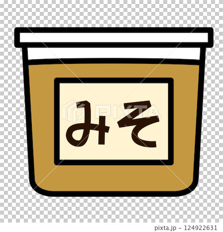 シンプルな味噌のアイコン シンプルな味噌のアイコン 124922631