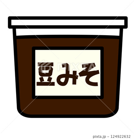 シンプルな豆味噌のアイコン 124922632