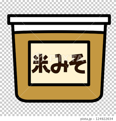 簡單的米飯味噌圖標 124922634