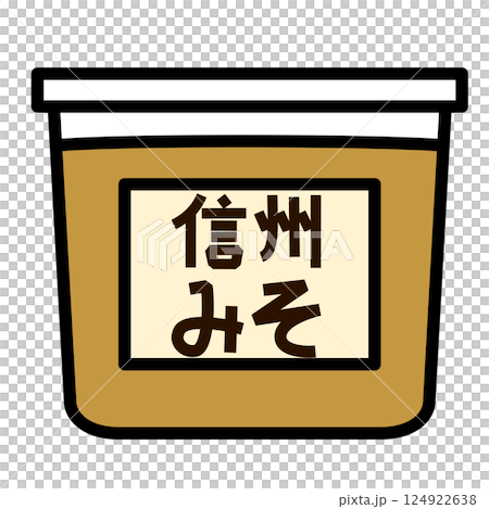 シンプルな信州味噌のアイコン シンプルな信州味噌のアイコン 124922638