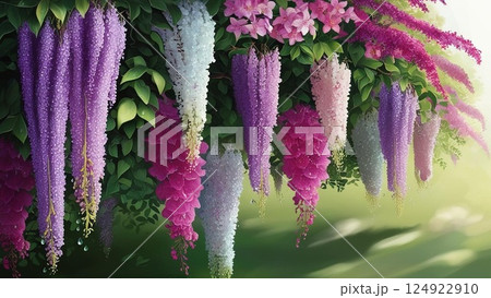 ピンクの花が咲いた 124922910