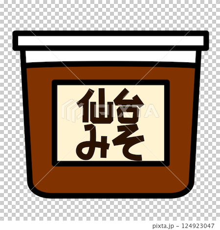 シンプルな仙台味噌のアイコン 124923047