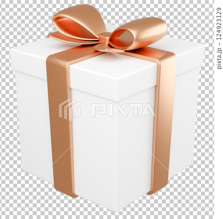 3D illustration_gift_gold 3D illustration_gift_gold 124923129