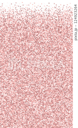 Flying hearts for valentine's day. Red hearts scattered on white background. Beautiful flying hearts vector illustration. 124923264