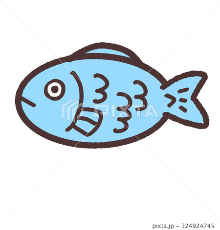 シンプルな魚のイラスト シンプルな魚のイラスト 124924745