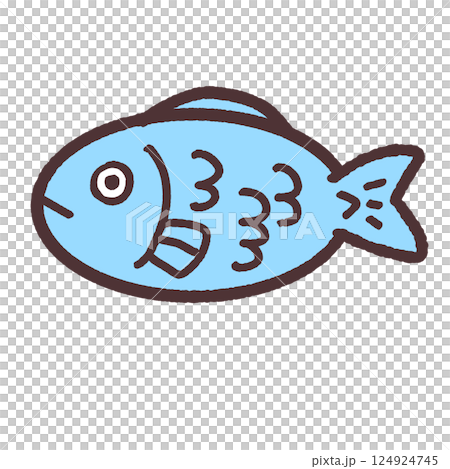 シンプルな魚のイラスト シンプルな魚のイラスト 124924745