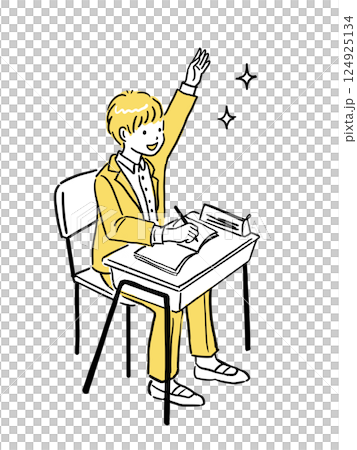 班上主動舉手的男生 124925134