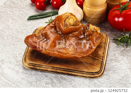 Smoked pork ear snack appetizer 124925732