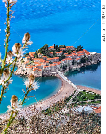 Aerial View of Sveti Stefan, Montenegro 124927163