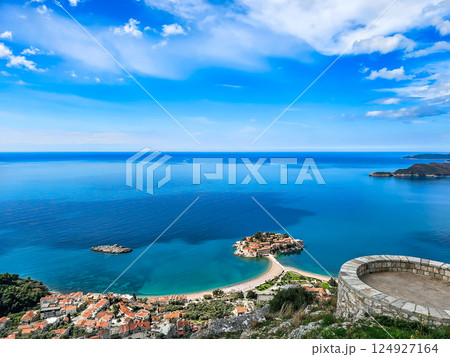 Aerial View of Sveti Stefan, Montenegro 124927164