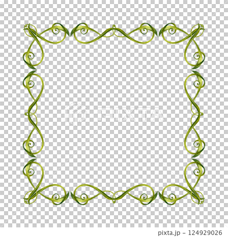 Elegant watercolor floral frame of swirl green vines, leaves on white background. Botanical illustration template. Hand painted border for wedding invitation, eco, stationery, spring decor, scrapbook Elegant watercolor floral frame of swirl green vines, leaves on white background. Botanical illustration template. Hand painted border for wedding invitation, eco, stationery, spring decor, scrapbook 124929026