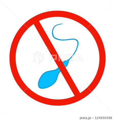 Vector isolated illustration of male fertility problem. 124930398
