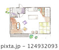 住宅の室内インテリアパース 住宅の室内インテリアパース 124932093
