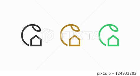 The tree house logo design with the initials G is unique and natural 124932282