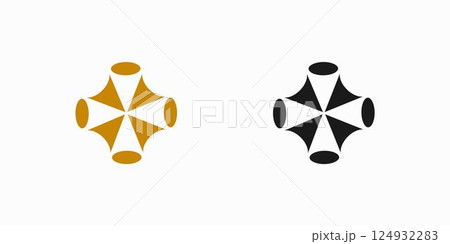 Unique and modern light logo design with black accents Unique and modern light logo design with black accents 124932283