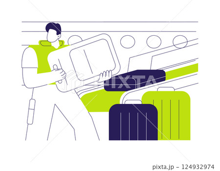Baggage handling abstract concept vector illustration. Baggage handling abstract concept vector illustration. 124932974