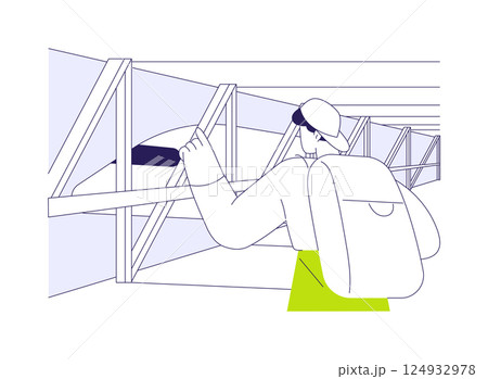 Boarding abstract concept vector illustration. Boarding abstract concept vector illustration. 124932978