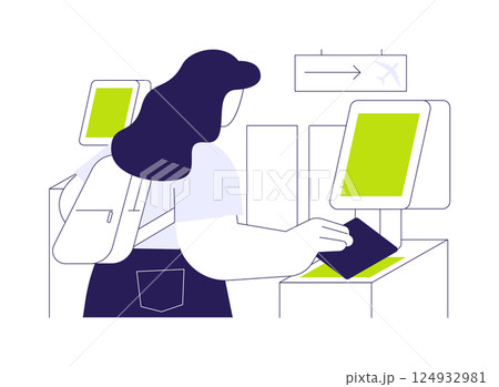 Automated border control abstract concept vector illustration. Automated border control abstract concept vector illustration. 124932981