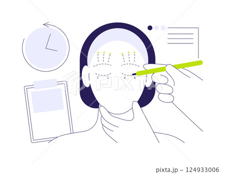 Eyelid lift abstract concept vector illustration. 124933006
