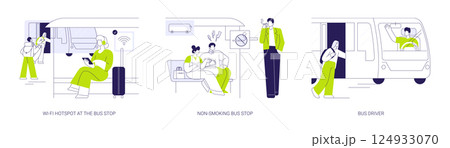 Urban transportation services abstract concept vector illustrations. 124933070