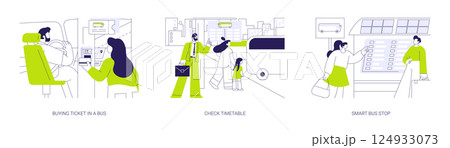 City bus abstract concept vector illustrations. City bus abstract concept vector illustrations. 124933073