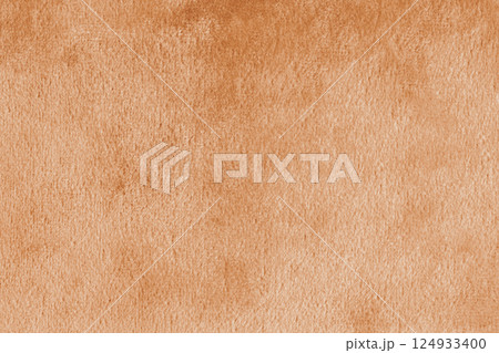 Faux fur, shiny silk velvet orange fabric or cloth macro, close up texture background 124933400