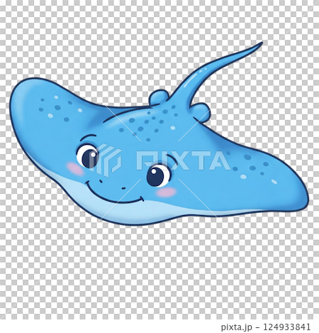 Simple and cute illustration of a ray 124933841