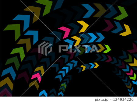 Colorful minimal circular arrows elements abstract geometric background Colorful minimal circular arrows elements abstract geometric background 124934226