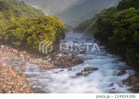 夏の川霧 宮之浦川渓谷 洋上アルプス屋久島 夏の川霧 宮之浦川渓谷 洋上アルプス屋久島 124934386