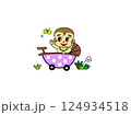 バギーに乗る赤ちゃん 124934518