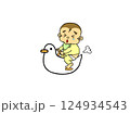 トイレと赤ちゃん 124934543