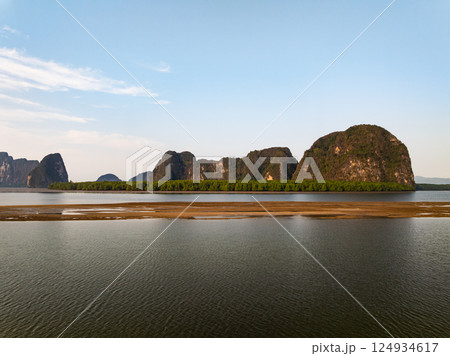 Aerial view of sea surface water texture background and sky clouds,Aerial flying drone view seascape Aerial view of sea surface water texture background and sky clouds,Aerial flying drone view seascape 124934617