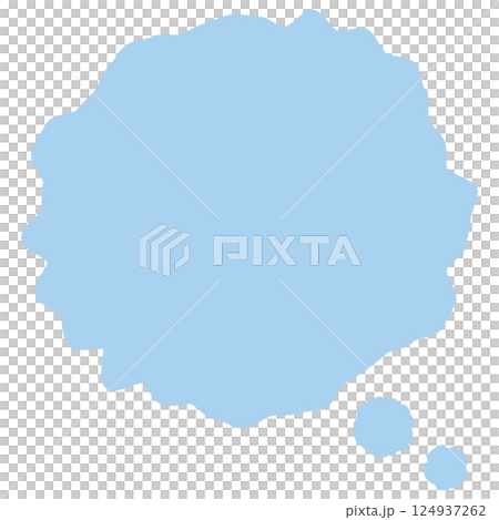 手繪雲形語音氣泡框 124937262