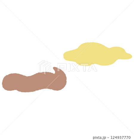 シンプルなうんことおしっこのイメージイラスト 124937770