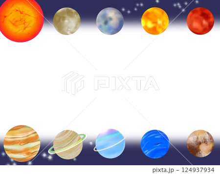 占星術10天体のフレーム03 占星術10天体のフレーム03 124937934