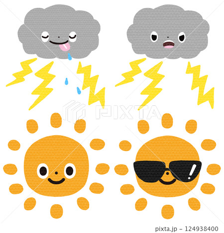 夏の天気イラストセット 124938400