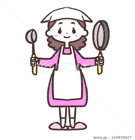 料理スタイル女性イラスト 124938427