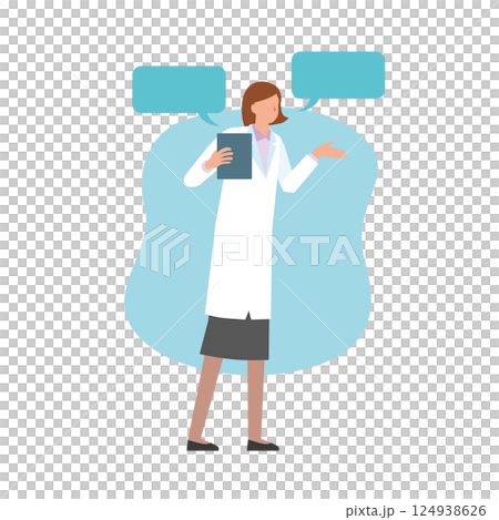 A female medical professional asking questions and taking an interview 124938626