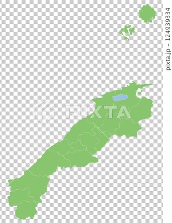 Dividable Shimane Prefecture Map Dividable Shimane Prefecture Map 124939334
