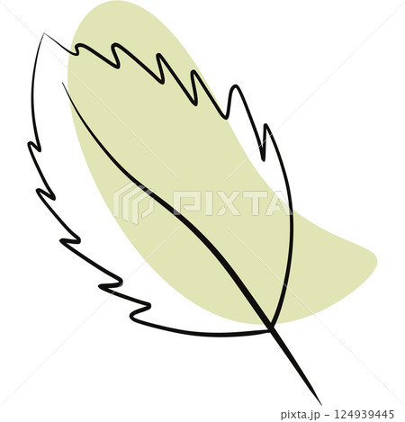 Abstract shape leaf 124939445