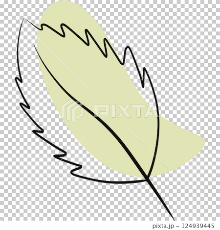 Abstract shape leaf 124939445