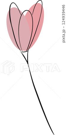 Abstract shape flower hand drawn 124939446